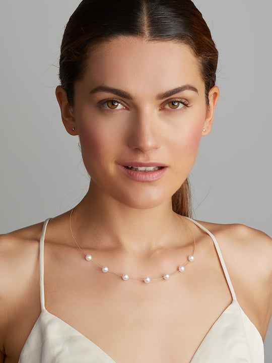 Yana Nesper Akoya Pearl Slim Choker Necklace