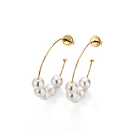 Yana Nesper Akoya Pearl 18ct Yellow Gold Hoop Earrings