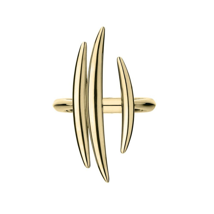 Shaun Leane Yellow Gold Vermeil Quill Triple Bar Ring QU036.YVNARZP