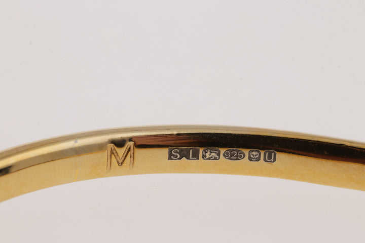 Shaun Leane Yellow Gold Vermeil Slim Tusk Bangle Medium SA038.YVNABZM - Michael Jones Jeweller