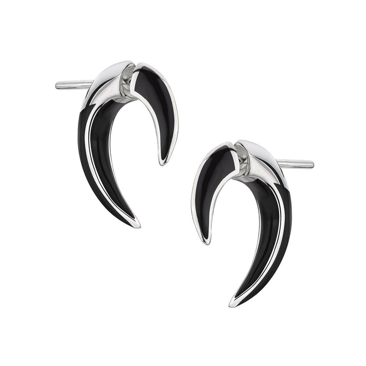 Shaun Leane Sabre Deco Silver Ceramic Talon Earrings