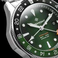 Bremont Supermarine 300m GMT Limited Edition 'Tundra' Green 40mm Automatic Watch SM40-GMT-SS-GNBK-B - Michael Jones Jeweller