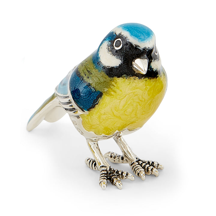 Saturno Silver Enamel Blue Tit Size 2 ST297-2