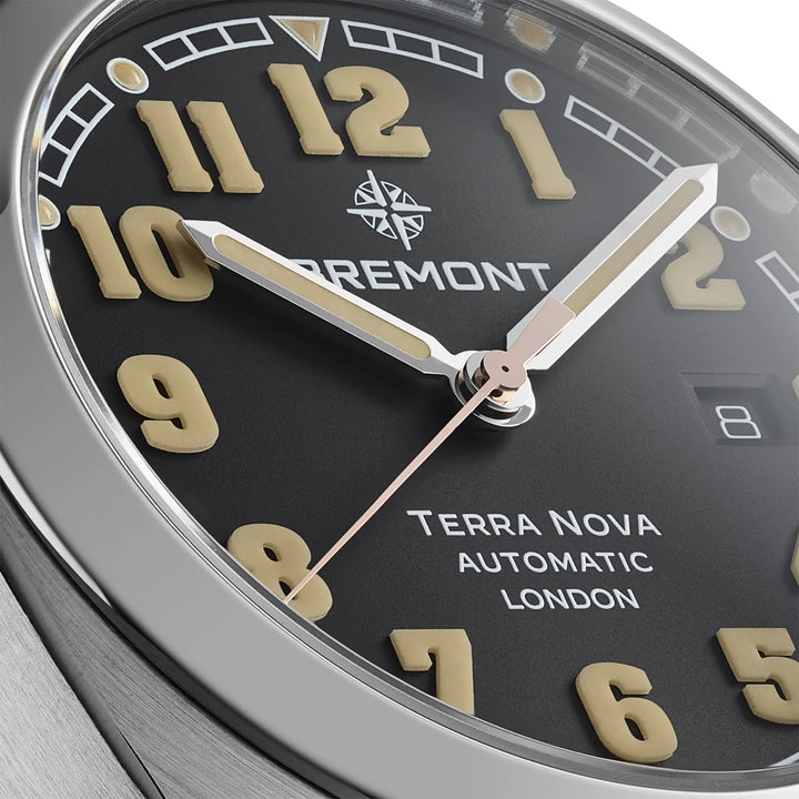 Bremont Terra Nova 40.5mm Date Automatic Watch TN40-DT-SS-BK-B - Michael Jones Jeweller