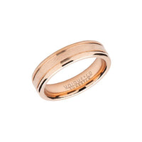 Unique Tungsten Carbide Rose Gold IP Plated Ring - Michael Jones Jeweller