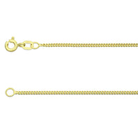 9ct Yellow Gold 24 Inch Diamond Cut Curb Chain - Michael Jones Jeweller