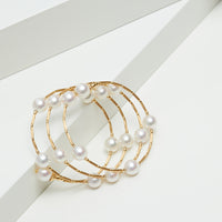 Yana Nesper Akoya Pearl 18ct Yellow Gold Wraparound Bracelet