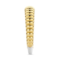 Ti Sento Yellow Gold Plated Ribbed Ring