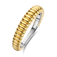 Ti Sento Yellow Gold Plated Ribbed Ring