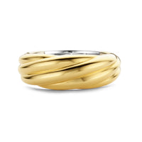 Ti Sento Yellow Gold Plated Twisted Ring - Michael Jones Jeweller