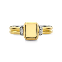 Ti Sento Yellow Gold Plated Cubic Zirconia Ring - Michael Jones Jeweller