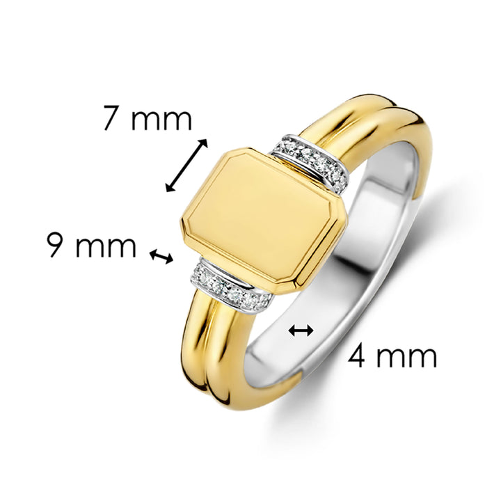 Ti Sento Yellow Gold Plated Cubic Zirconia Ring - Michael Jones Jeweller