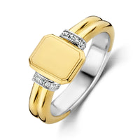 Ti Sento Yellow Gold Plated Cubic Zirconia Ring - Michael Jones Jeweller