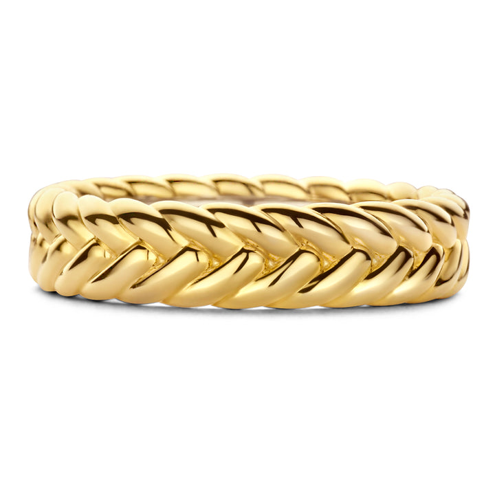 Ti Sento Braided Gold Plated Ring