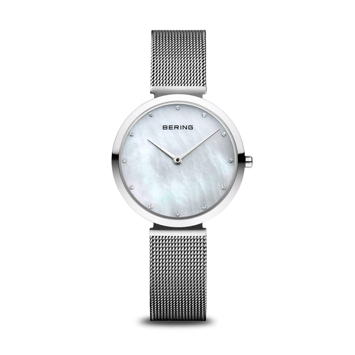 Bering Classic 32mm Mother of Pearl Steel Mesh Quartz Watch 18132-004