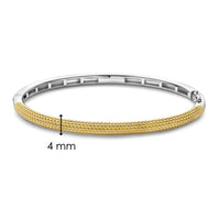 Ti Sento Yellow Gold Plated Structured Bangle