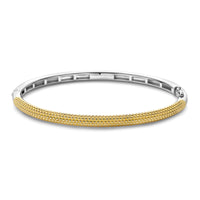 Ti Sento Yellow Gold Plated Structured Bangle