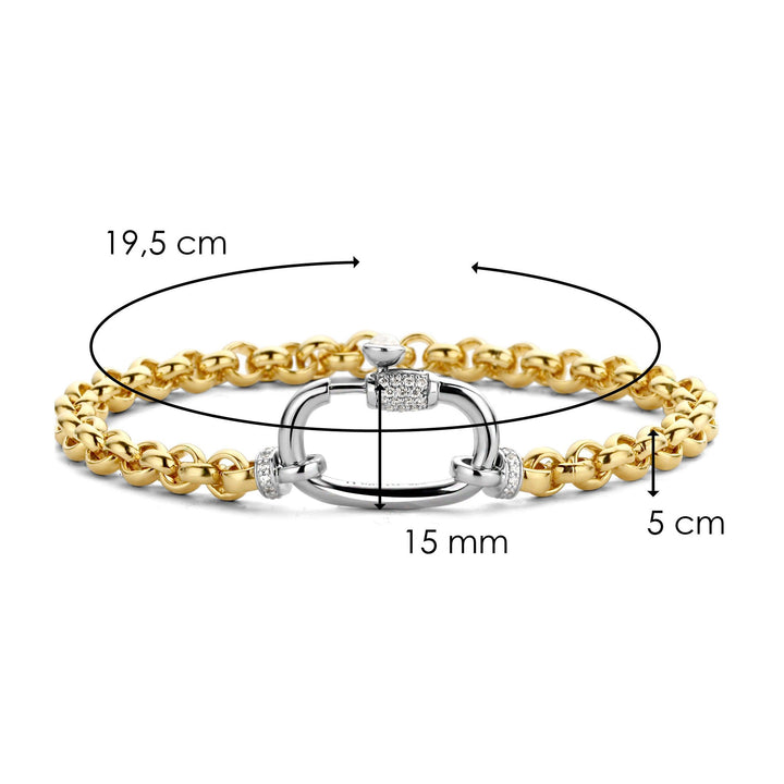 Ti Sento Yellow Gold Plated Rolo Chain Bracelet - Michael Jones Jeweller