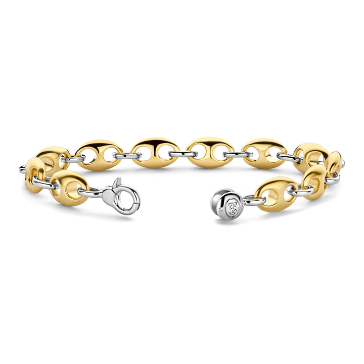 Ti Sento Linked Coffee Bean Gold Plated Silver Bracelet - Michael Jones Jeweller