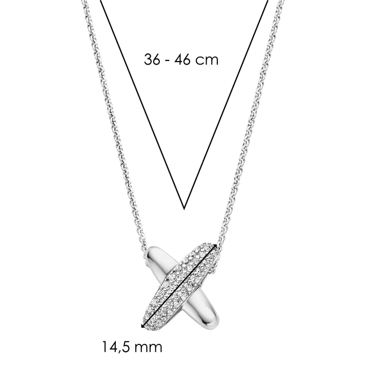 Ti Sento Cubic Zirconia Cross Shape Necklace