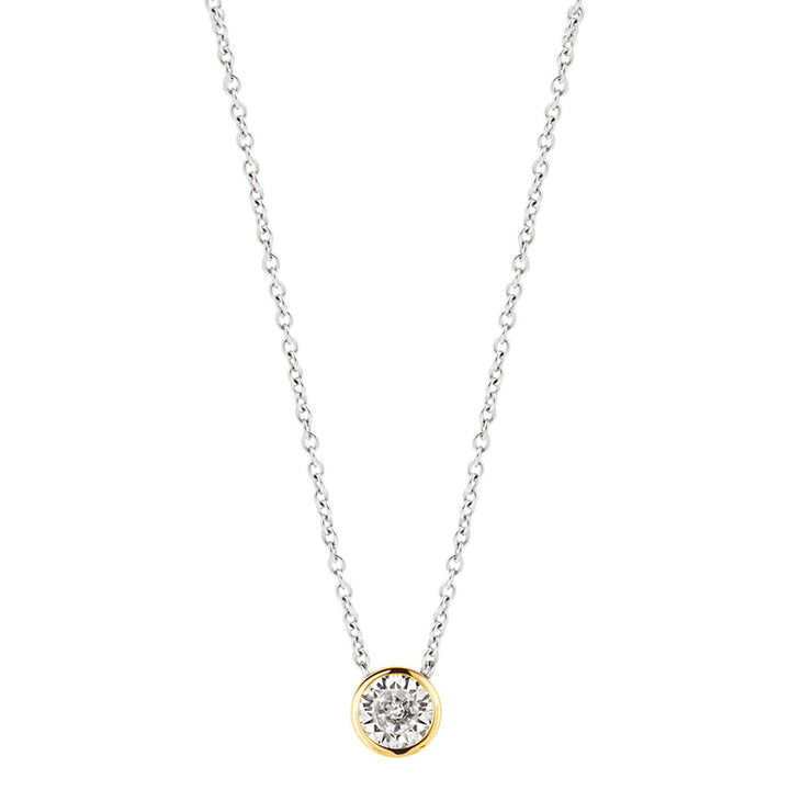 Ti Sento Yellow Gold Plated Cubic Zirconia Necklace