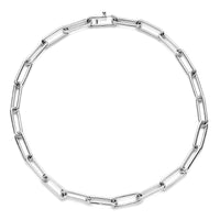 Ti Sento Cubic Zirconia Oval Linked Necklace - Michael Jones Jeweller