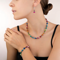 Coeur De Lion GeoCUBE® Multicolour Necklace Classic Polaris & Rhinestone - Michael Jones Jeweller