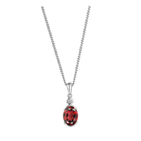 Amore Spicy Red Garnet and Cubic Zirconia Necklace