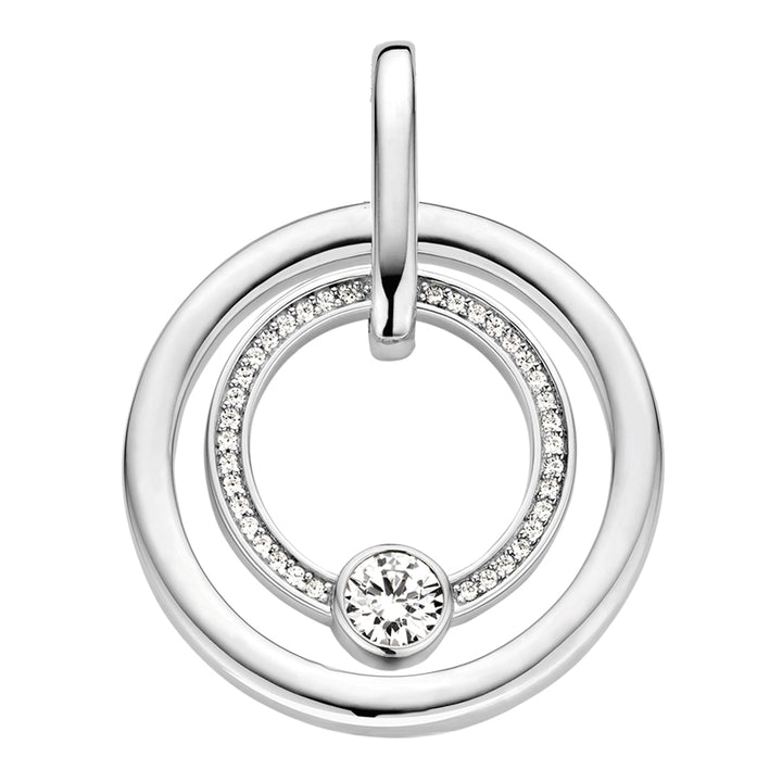 Ti Sento Cubic Zirconia Double Circle Pendant