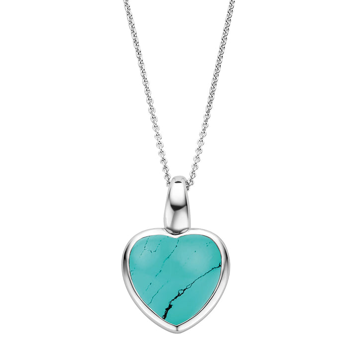 Ti Sento Turquoise Blue Heart Pendant