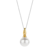 Ti Sento Yellow Gold Plated Pearl White Pendant - Michael Jones Jeweller