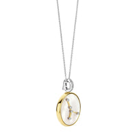 Ti Sento Yellow Gold Plated Mother of Pearl Cubic Zirconia Zodiac Cancer Pendant - Michael Jones Jeweller