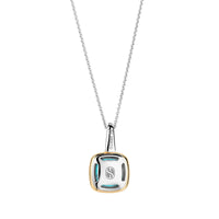 Ti Sento Yellow Gold Plated Turquoise Blue and Blue Cubic Zirconia Pendant - Michael Jones Jeweller