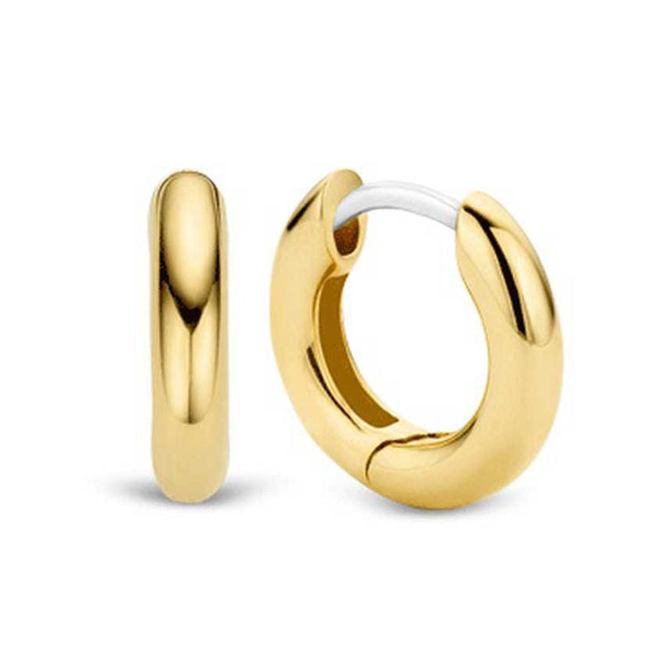 Ti Sento Yellow Gold Plated Hoop Earrings - Michael Jones Jeweller