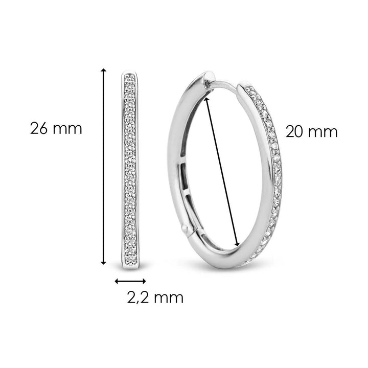 Ti Sento Cubic Zirconia Hoop Earrings - Michael Jones Jeweller