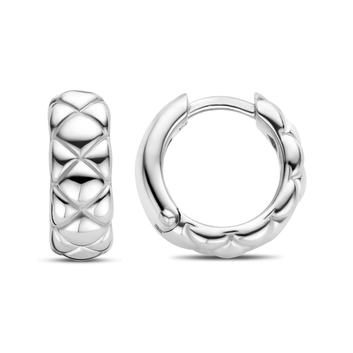 Ti Sento Clover Patterned Hoop Earrings