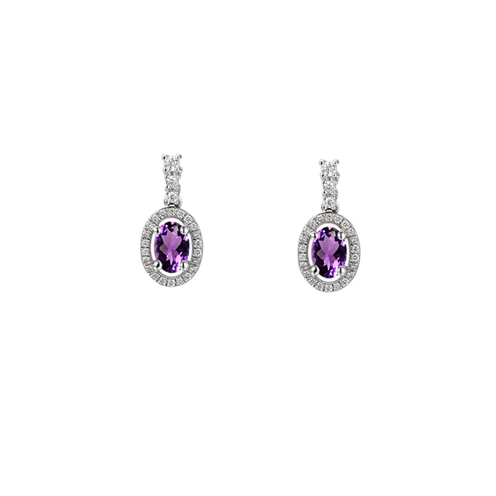 Amore Purple Plum Drop Earrings