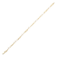 Freshwater Pearl 9ct Yellow Gold Twist Link Bracelet - Michael Jones Jeweller