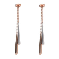 Polished Two Colour Drop Earrings