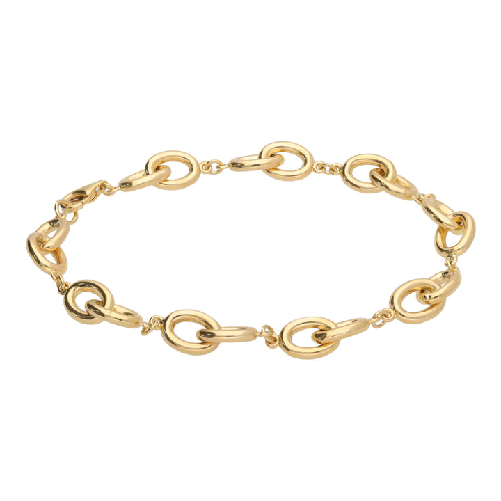 Oval Link 18ct Yellow Gold Bracelet 19cm