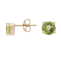 Peridot 9ct Yellow Gold Stud Earrings