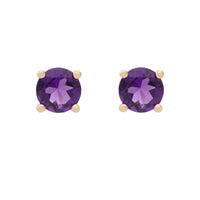 Amethyst 9ct Yellow Gold Stud Earrings - Michael Jones Jeweller