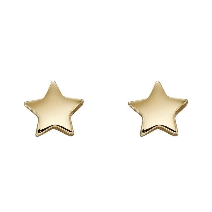 Star 9ct Yellow Gold Stud Earrings