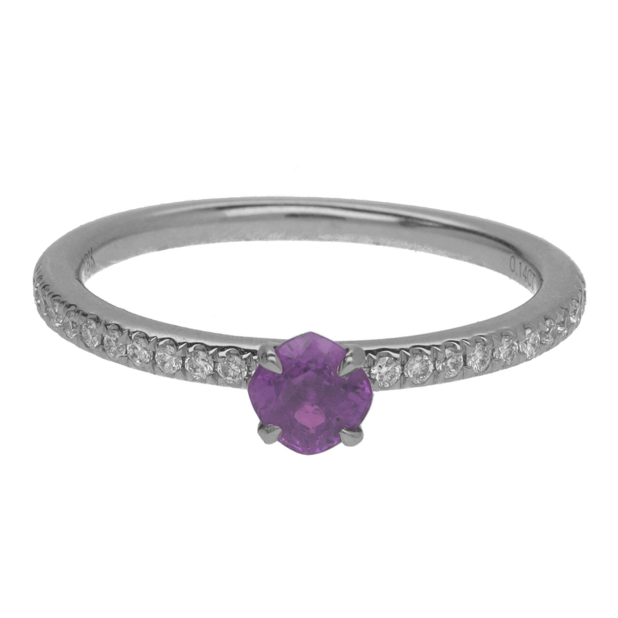 Ntinga Purple Sapphire and Diamond 18ct White Gold Ring – Michael Jones ...