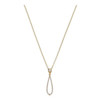 Diamond Open Teardrop 18ct Yellow Gold Necklace