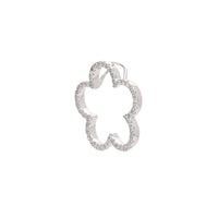 Diamond Open Flower 18ct White Gold Pendant - Michael Jones Jeweller