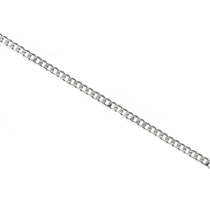 20" Silver Diamond Cut Flat Curb Chain